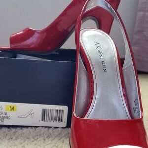 Anne Klein Portia red patent leather shoes